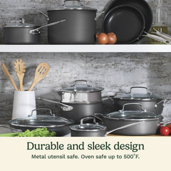 17 Piece Chef’s Classic ™ Nonstick Hard Anodized Set